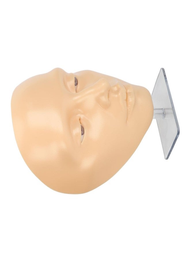 Jauarta 5D Silicone Makeup Practice Face Teaching Face Eye Cosmetic Mannequin Board for Cosmetology (White) - Image 2